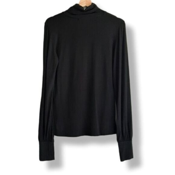 INWEAR Copenhagen Crolla Lightweight Turtleneck Pullover Top Black Sz M - Picture 4 of 8